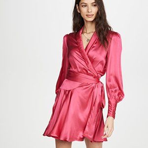 Zimmermann Silk Wrap Mini Dress